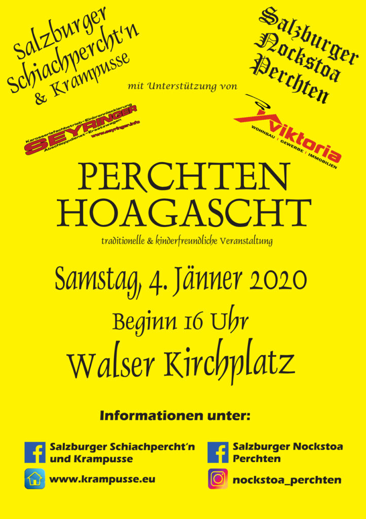 Perchtenhoagascht in Wals, 4. Jänner 2020 | Salzburger Schiachpercht'n und Krampusse