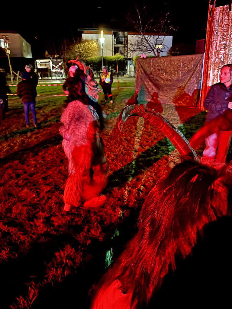 Krampuslauf der Kinder und Erwachsenen der Dorcha Pass, Fürstenbrunn/Salzbug, 29. November 2024 | Salzburger Schiachpercht'n und Krampusse