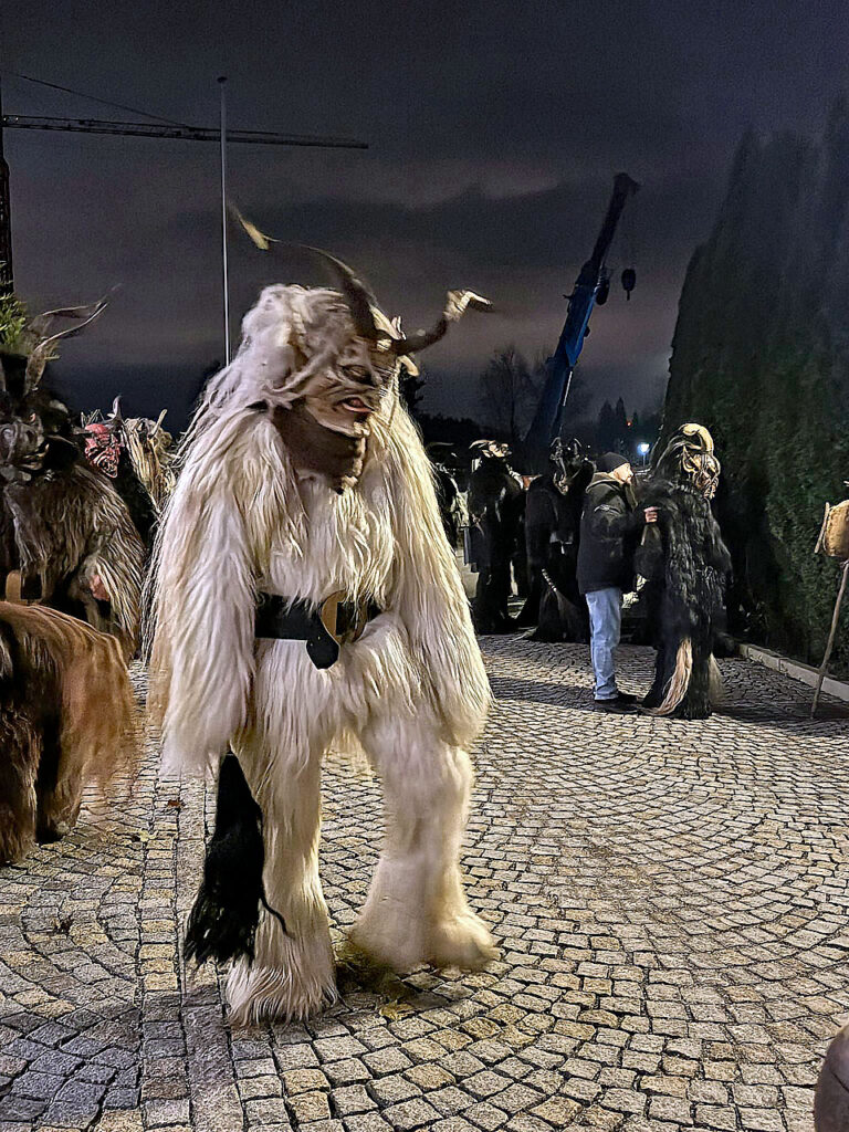 Krampuslauf der Kinder und Erwachsenen der Dorcha Pass, Fürstenbrunn/Salzbug, 29. November 2024 | Salzburger Schiachpercht'n und Krampusse